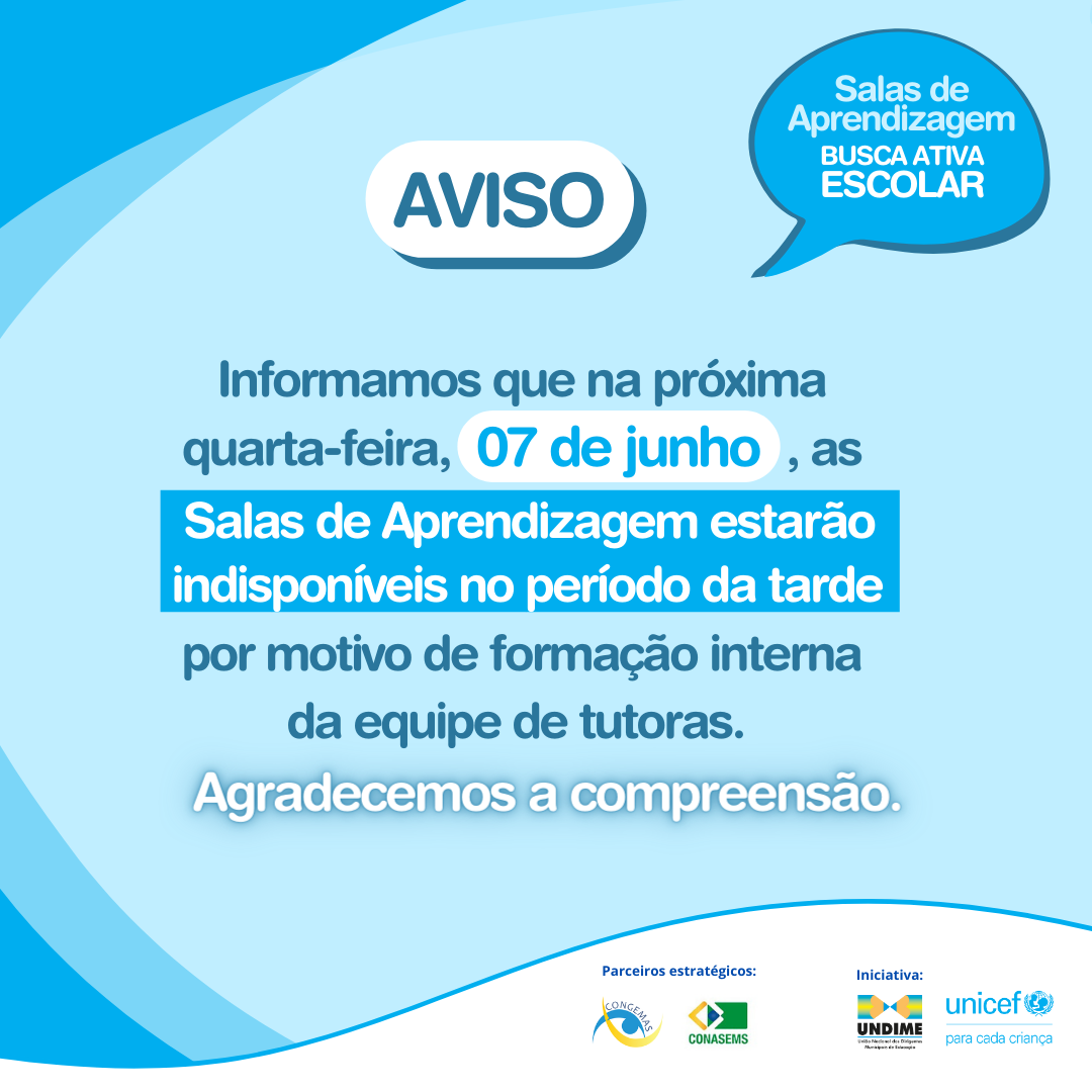 Salas de Atendimento ficarão indisponíveis na tarde desta quarta-feira