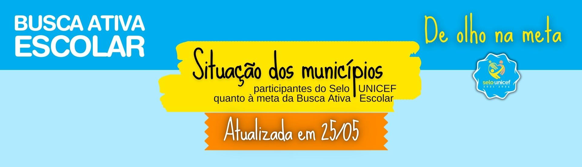 Percentual de municípios do Selo UNICEF que alcançaram a meta da Busca Ativa Escolar chega a 56,6%