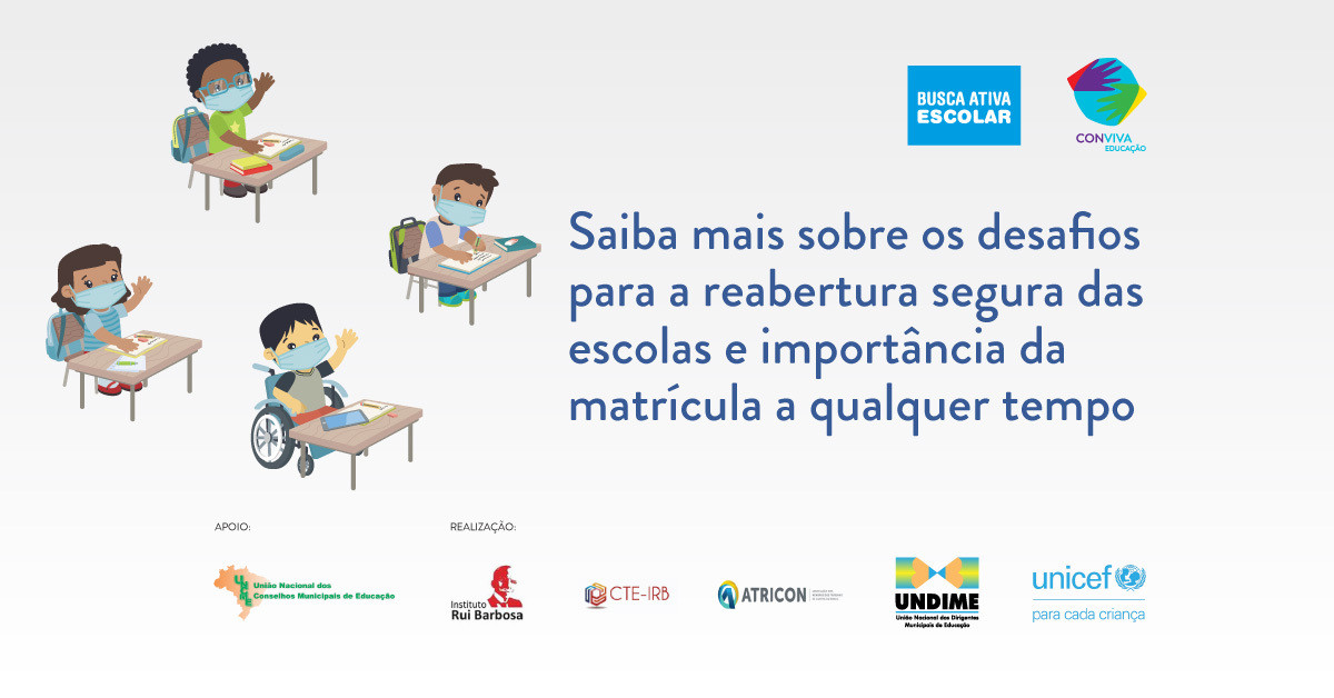 Assista na íntegra a videoconferência Desafios para a reabertura segura das escolas e a importância da matrícula a qualquer tempo