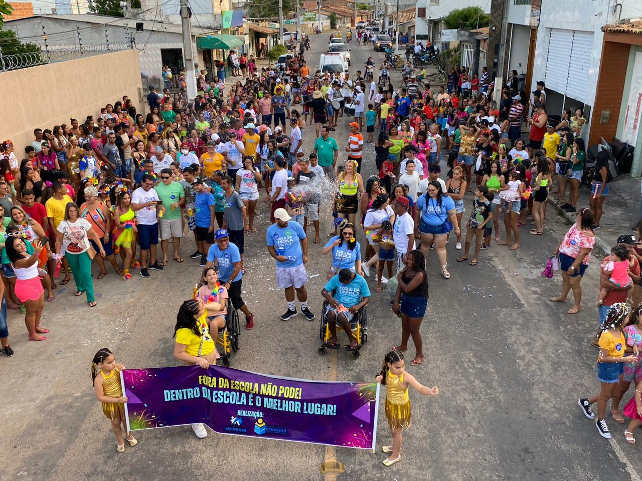 Bloco da Busca Ativa Escolar leva informação à população do município sergipano de Aquidabã