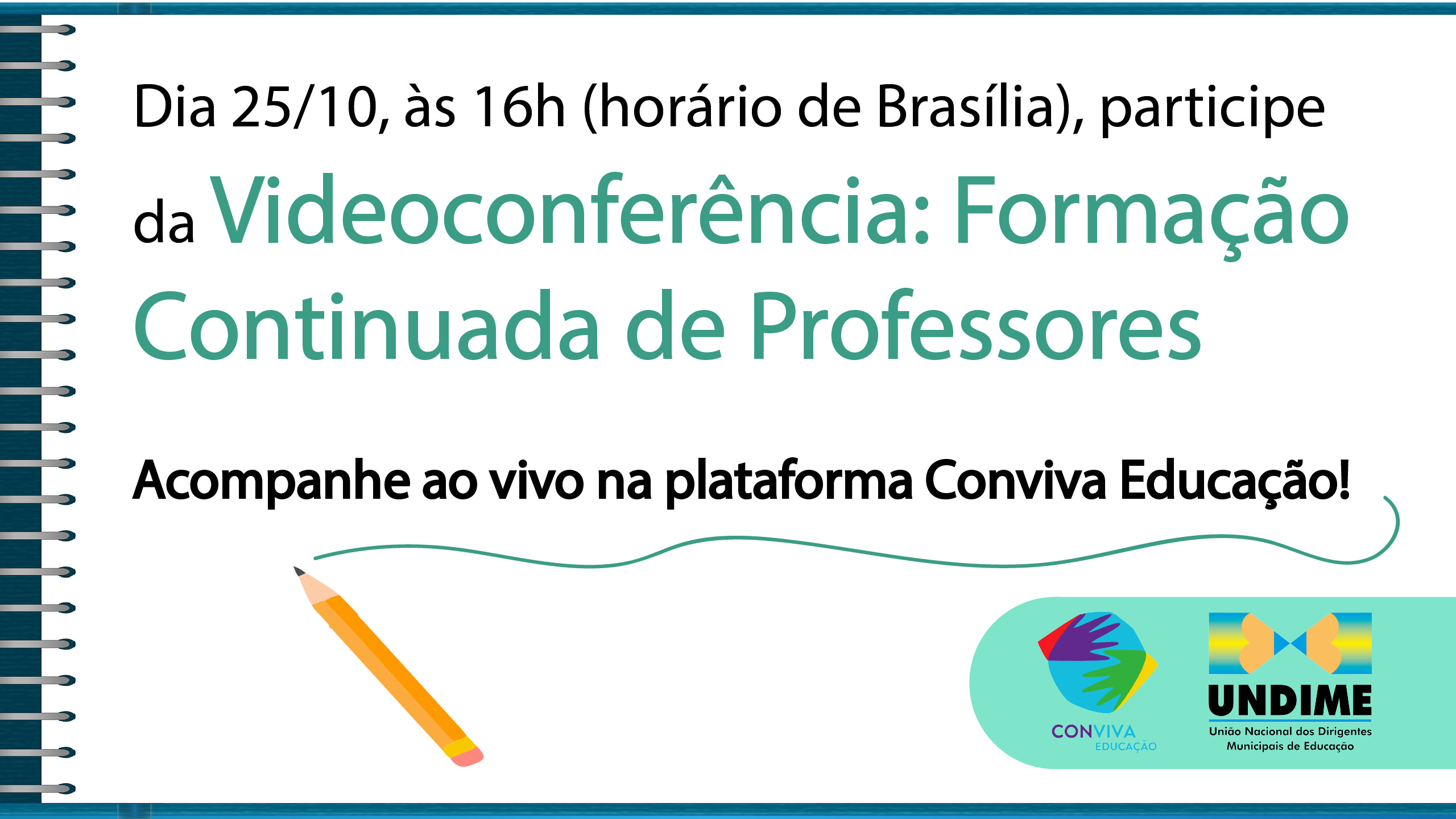 Videoconferência sobre formação continuada de professores