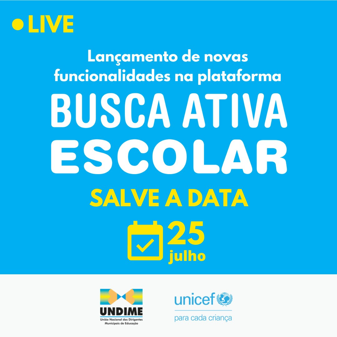 Plataforma da Busca Ativa Escolar terá novas funcionalidades a partir do dia 25