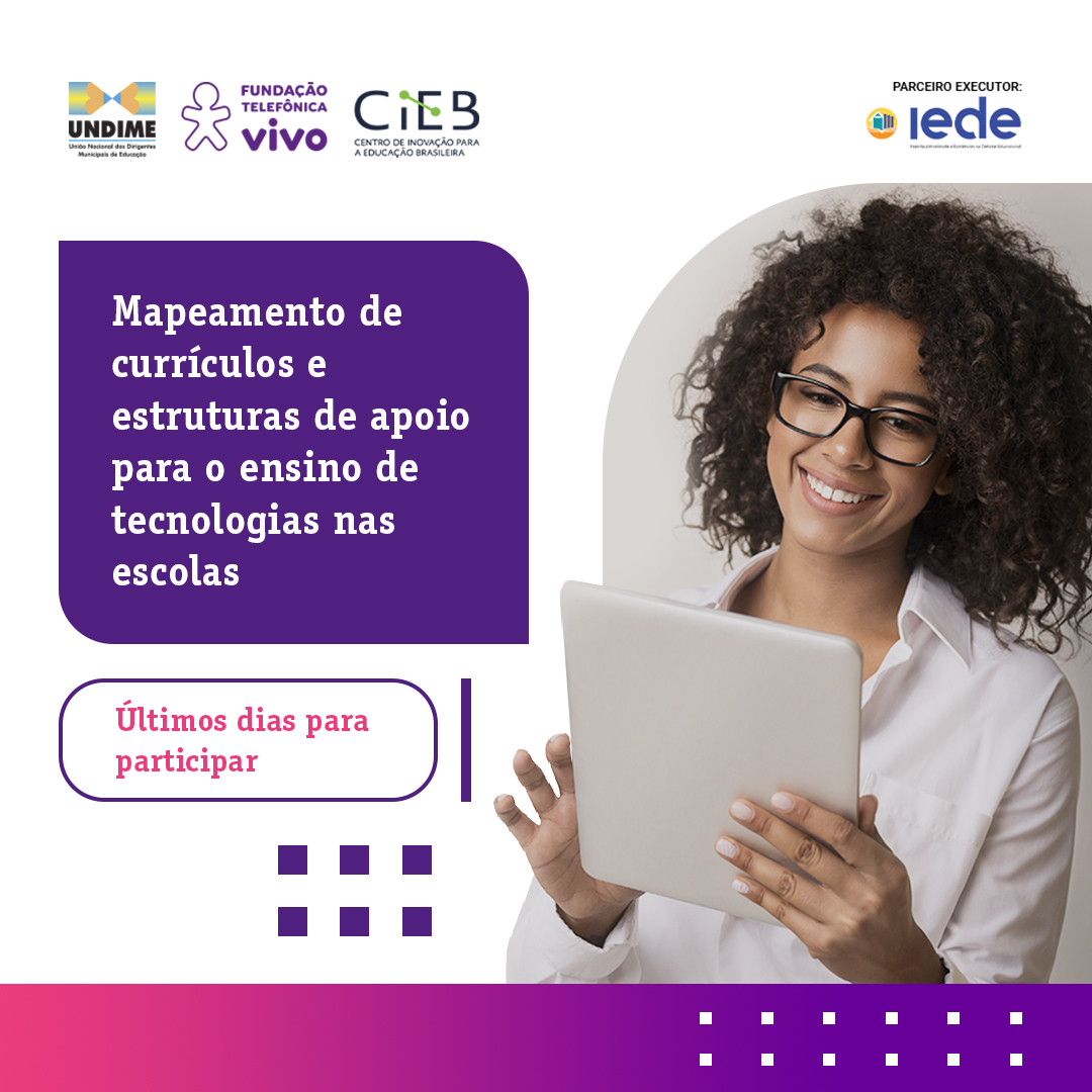 Última semana para responder à pesquisa da Undime sobre o ensino de tecnologias nas escolas