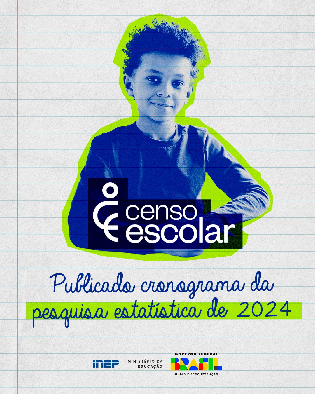 Publicado cronograma do Censo Escolar 2024