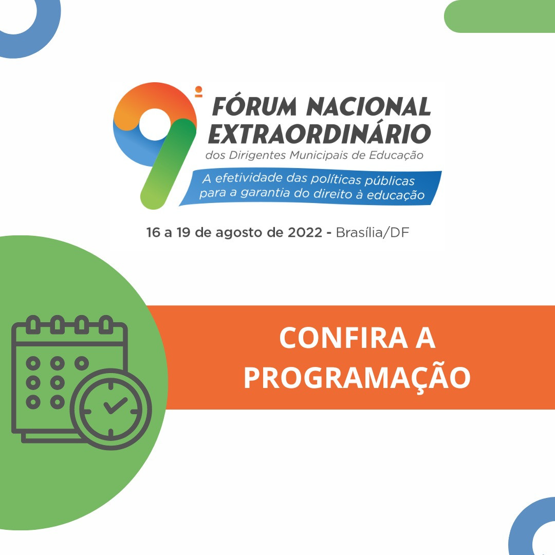 Confira a programação do 9º Fórum Nacional Extraordinário da Undime