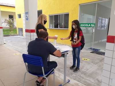 Retorno presencial das aulas na Escola Municipal Antônio José da Rocha