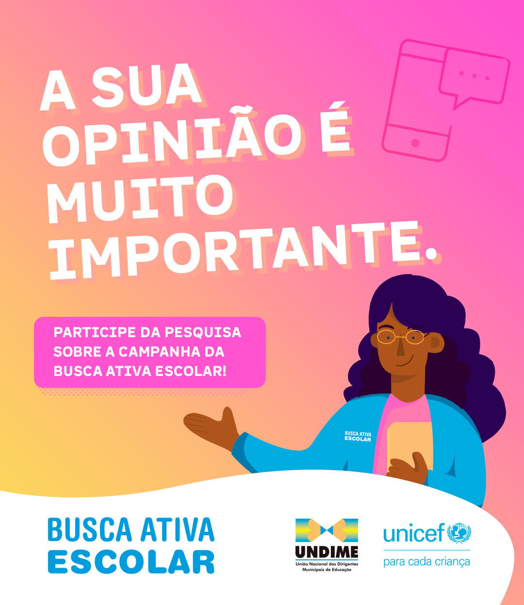 Participe da pesquisa sobre a campanha Busca Ativa Escolar